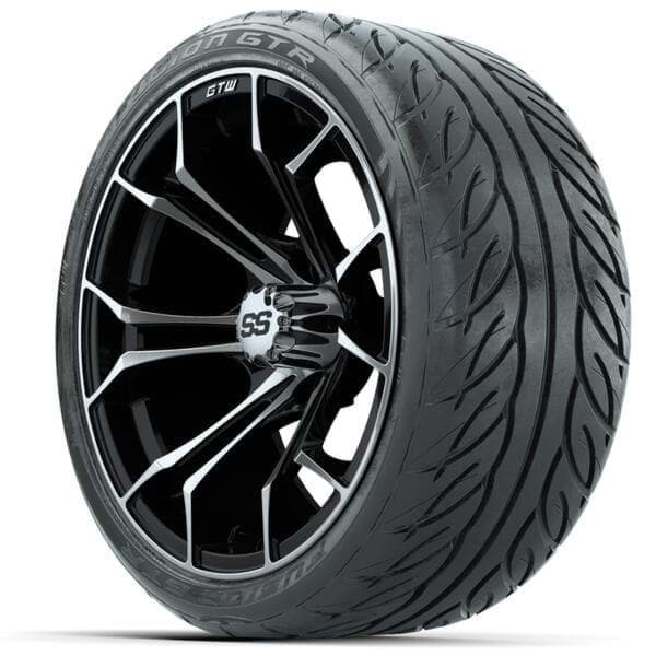 Picture of Set of (4) 15? GTW Spyder Machined & Black Wheels with 215/40-R15 Fusion GTR Street Tires