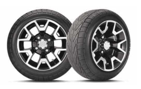 Picture of ASM, 215/40-12 SV, ATLAS II,GLOSS BLACK, RH Directional with Gloss Black Atlas II wheels