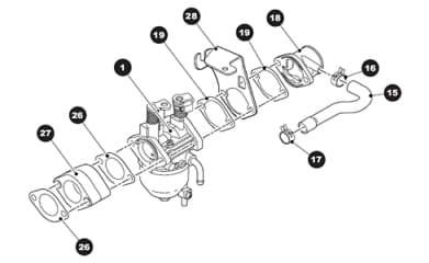 Picture of Carburetor intake pipe