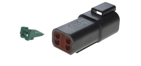Picture of 4-pin receptacle and wedge lock