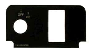 Picture of Label, for console plate with keyswitch, without lights and F&R switch