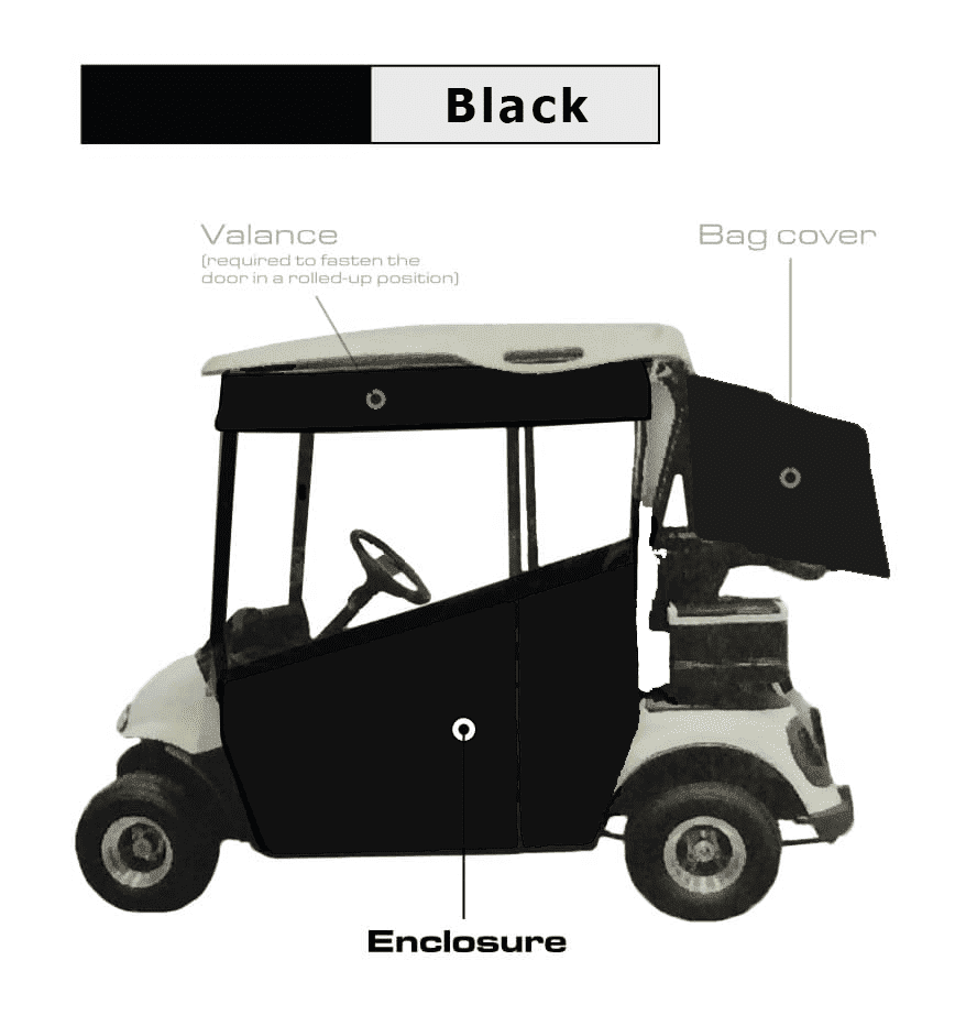 Picture of 3-sided track style enclosure, txt Black 