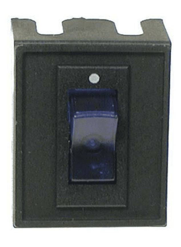 Picture of Illuminated blue light rocker arm switch. 15 amp