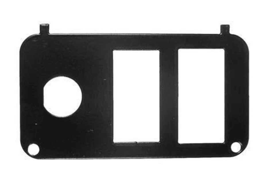 Picture of Console plate wit cut-outs for key switch, state of charge meter and F&R switch