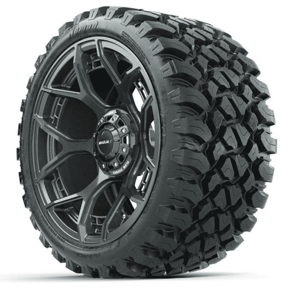 Picture of Set of (4) 15" MadJax® Flow Form Evolution Gunmetal Wheels with GTW® Nomad Off Road Tires